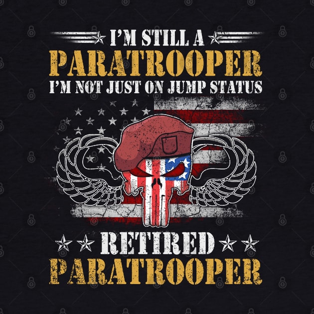 Jump Status Retired Airborne Paratrooper Veterans Gift by floridadori